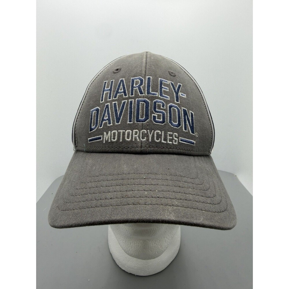 Harley Davidson Baseball Cap Gray Motorcycle Flex Fit OSFM